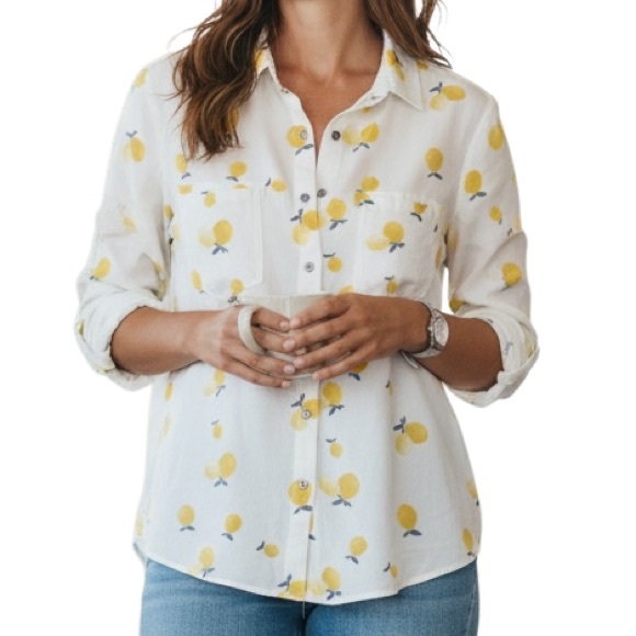BILLI T Tops - BILLI T Lemon Print Women's Top